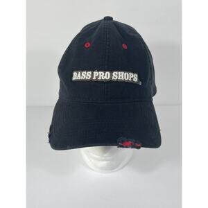 Bass Pro Shops Gone Fishing Black With Red Hat OSFM